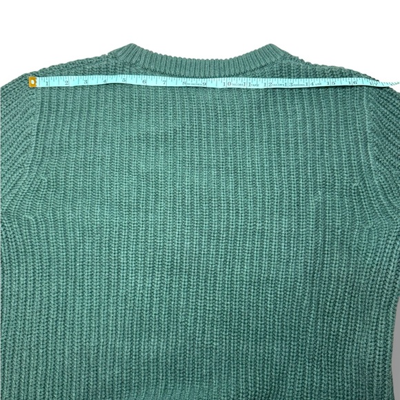 J. Crew 100% Cotton Forest Green Crew Neck Ribbed Sweater EUC Sz M - Picture 8 of 10